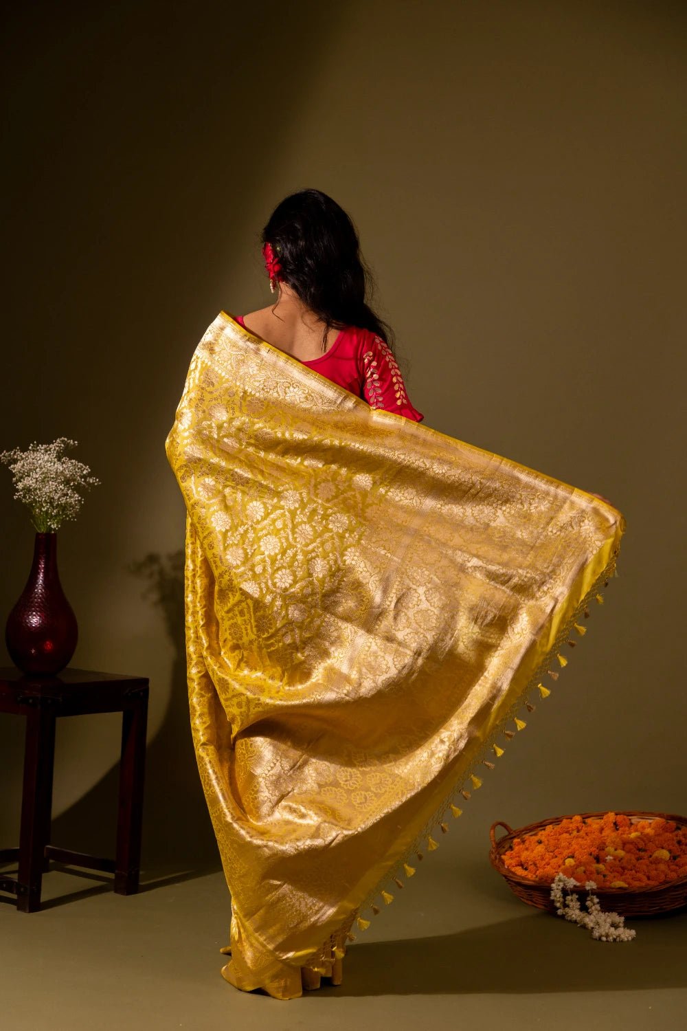 Beautiful Pure Banarasi Katan Silk Saree - Madhukara