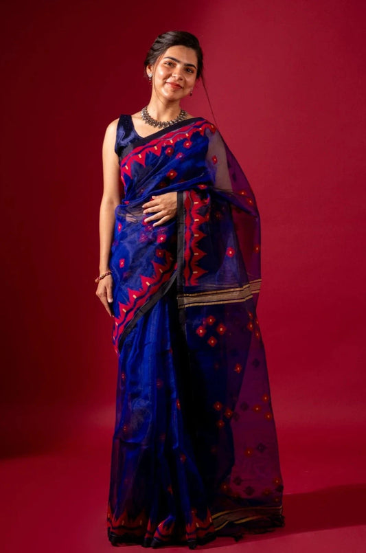 Lenin Saree with Beautiful Thread Work - Madhukara